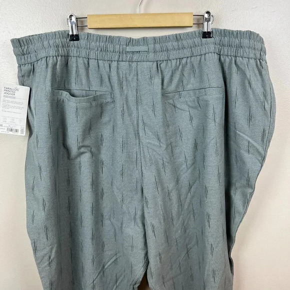 Athleta Farallon Printed Jogger Pants 26 Travel Athletic Lounge Comfy Green Gray - Picture 8 of 11